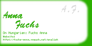 anna fuchs business card